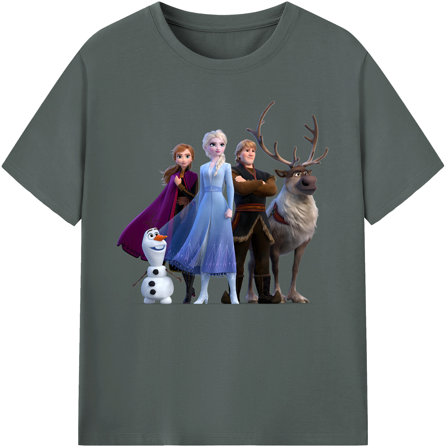 （画像用） アナと雪の女王 アンナ エルサ Frozen Anna Elsa 綿100％ メンズ半袖Tシャツ｜肌触りやわらか＆通気性